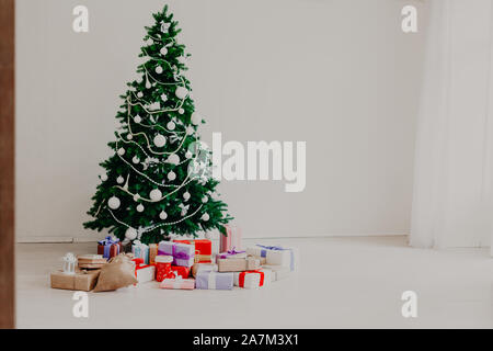 Frohes neues Jahr Weihnachten Home Interior Geschenke Spielzeug Baum Winter Urlaub Stockfoto