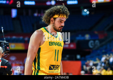 Brasilianische professioneller Basketballspieler Anderson Varejao Spaziergänge an der dritten Runde der Gruppe F Republik Montenegro vs Brasilien 2019 FIBA Basketball nicht Stockfoto