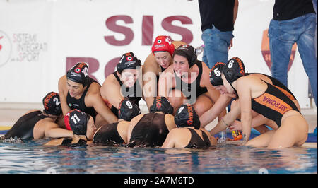 Roma, Italien. 3 Nov, 2019. Glück sis romaduring Dunaujvaros (HUN) vs SIS Roma (ITA), Wasserball EuroLeague Frauen Meisterschaft in Roma, Italien, 03.November 2019 - LPS/Luigi Mariani Credit: Luigi Mariani/LPS/ZUMA Draht/Alamy leben Nachrichten Stockfoto