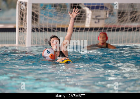 Roma, Italien. 3 Nov, 2019. difesa sis romaduring Dunaujvaros (HUN) vs SIS Roma (ITA), Wasserball EuroLeague Frauen Meisterschaft in Roma, Italien, 03.November 2019 - LPS/Luigi Mariani Credit: Luigi Mariani/LPS/ZUMA Draht/Alamy leben Nachrichten Stockfoto