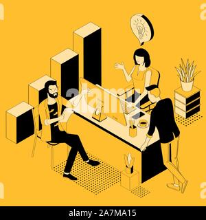 Finanzielle Konsultationen mobile App Vorlage. Stock Vektor