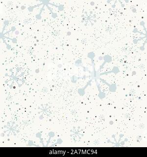 Cute Winter nahtlose Muster mit Schneeflocken. Vector Illustration. Stock Vektor