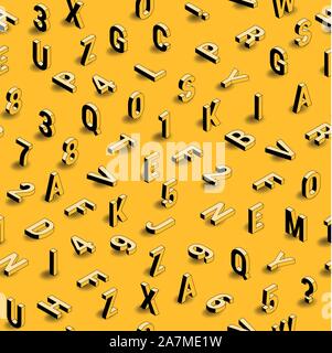 Nahtlose Hintergrund mit Buchstaben Stock Vektor