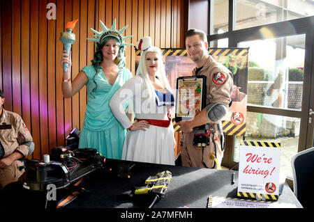 Neuss, Deutschland. 02 Nov, 2019. Ghostbusters cosplayer am Wochenende der Hölle im Crowne Plaza. Neuss, 02.11.2019 | Verwendung der weltweiten Kredit: dpa/Alamy leben Nachrichten Stockfoto