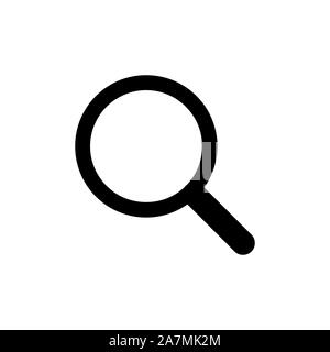 Lupe oder Symbol. Suchsymbol in flacher Form Stock Vektor
