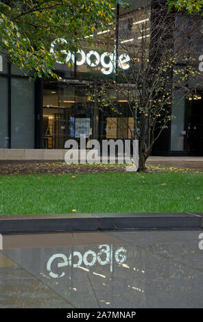 Google und YouTube UK Büros und HQ in St. Pancras, London, England, Großbritannien Stockfoto