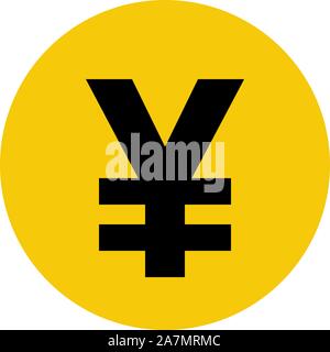 Yuan Münze Vektor icon Abbildung. Perfekt für Logo, Icon, Symbol und Aufkleber. Stock Vektor