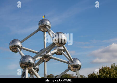 Brüssel/Belgien, Oktober 2019: Atomium in Brüssel Belgien Stockfoto