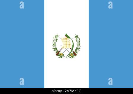 Guatemala Flagge Vektor nationales Symbol Abbildung. Hintergründe, Hintergrund, Banner, Aufkleber, etc. Stock Vektor