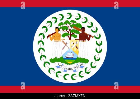 Belize Flagge Vektor insignia Illustration grafik design Stock Vektor