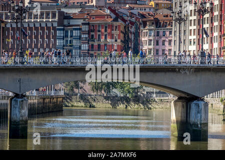 Blick auf die historische Altstadt von Bilbao, Spanien, 26. Oktober, 2019 Stockfoto