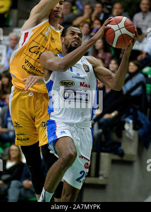 Treviso, Italien, 03. November 2019, Charles cooke iii (Treviso) während De Longhi Treviso Warenkorb vs Carpegna Prosciutto Warenkorb Pesaro - Italienische Basketball eine Serie Meisterschaft - Credit: LPS/Ettore Griffoni/Alamy leben Nachrichten Stockfoto