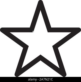 Sternsymbol Umrisse Vector Illustration. Perfekt für Zeichen, Symbol, Label, Icon, Print, Web, etc. Stock Vektor