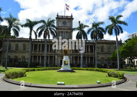 Ali'iolani Hale - Hawaii Five-0 Hauptsitz Stockfoto