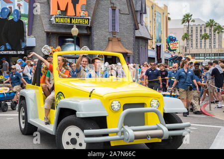 Minion Mayhem, Despicable ME, Zeichen aussehen, Parade, Universal Studios Resort, Orlando, Florida, USA Stockfoto