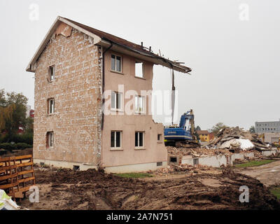 Abbruch einer Wohnsiedlung in Regensdorf ZH Stockfoto