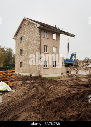 Abbruch einer Wohnsiedlung in Regensdorf ZH Stockfoto