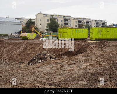 Abbruch einer Wohnsiedlung in Regensdorf ZH Stockfoto