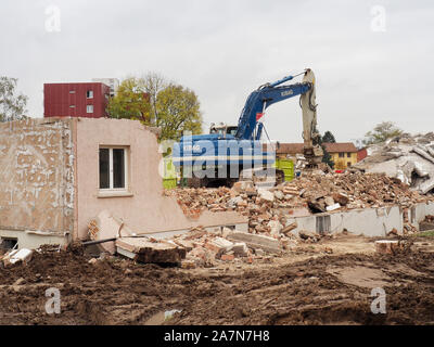 Abbruch einer Wohnsiedlung in Regensdorf ZH Stockfoto