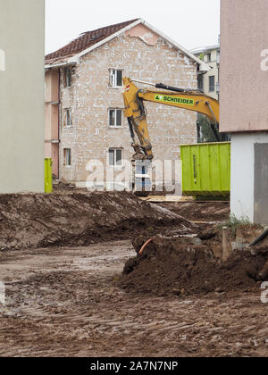 Abbruch einer Wohnsiedlung in Regensdorf ZH Stockfoto