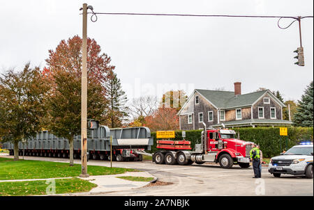 East Hampton LIRR North Main Street Eisenbahnbrücke, East Hampton, New York Stockfoto