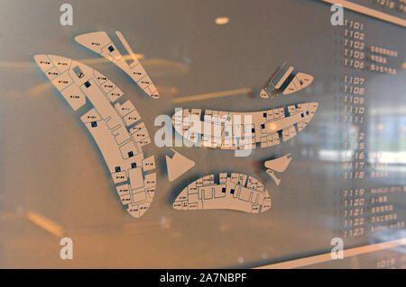 Karte in der Lobby eines Gebäudes in der wangjing Soho Bürogebäudekomplex in Wangjing, nordöstliche Peking Stockfoto