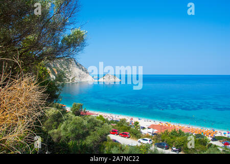 Berühmte Petanoi Strand in Kefalonia, Griechenland. Stockfoto