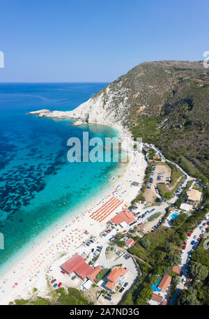 Berühmte Petanoi Strand in Kefalonia, Griechenland. Stockfoto