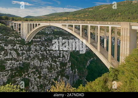 Pont de l'Artuby Schlucht des Verdon Alpes de Haute Provence Frankreich Stockfoto