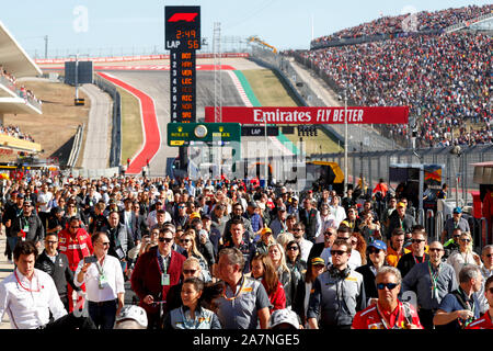 Austin, Vereinigte Staaten von Amerika. 03 Nov, 2019. Motorsport: FIA Formel Eins-Weltmeisterschaft 2019, Grand Prix der USA, Fans | Verwendung der weltweiten Kredit: dpa/Alamy leben Nachrichten Stockfoto