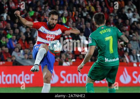 Granada, Spanien. 03 Nov, 2019. Deutsche während des Spiels Granada CF vs Real Sociedad in Los Carmenes Stadion Sonntag, den 3. November 2019 Credit: CORDON PRESSE/Alamy leben Nachrichten Stockfoto