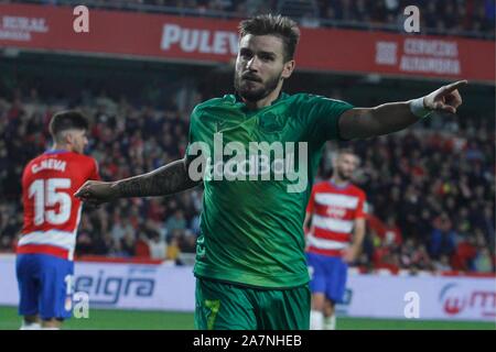 Granada, Spanien. 03 Nov, 2019. Portu während des Spiels Granada CF vs Real Sociedad in Los Carmenes Stadion Sonntag, den 3. November 2019 Credit: CORDON PRESSE/Alamy leben Nachrichten Stockfoto