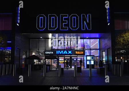 Kino Odeon bei MK 1 Shopping, das Stadion MK, Milton Keynes, Großbritannien Stockfoto