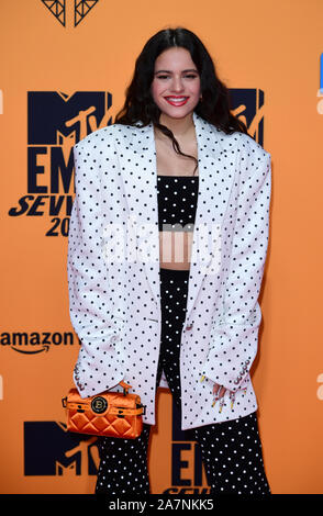 Rosalia an den MTV Europe Music Awards 2019, bei der fibes Konferenz & Ausstellung Zentrum von Sevilla, Spanien statt. Stockfoto