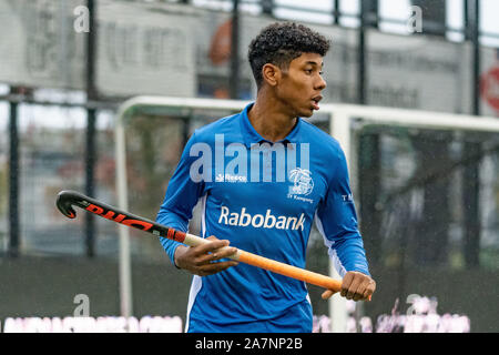 Den Bosch, Niederlande. 03 Nov, 2019. Den Bosch, 03-11-2019, Hoofdklasse Hockey Heren, Seizoen 2019-2020. Veranstaltungsort: HC Den Bosch. Terrance Pieters während des Spiels den Bosch - Kampong. Credit: Pro Schüsse/Alamy leben Nachrichten Stockfoto