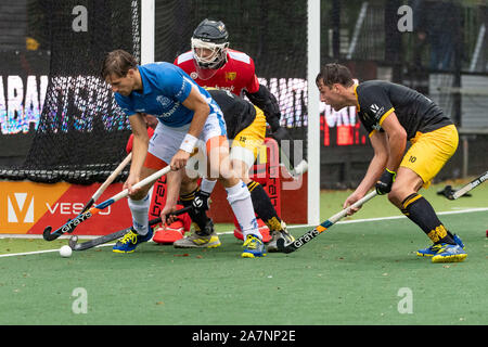 Den Bosch, Niederlande. 03 Nov, 2019. Den Bosch, 03-11-2019, Hoofdklasse Hockey Heren, Seizoen 2019-2020. Veranstaltungsort: HC Den Bosch. Bjorn Kellerman während des Spiels den Bosch - Kampong. Credit: Pro Schüsse/Alamy leben Nachrichten Stockfoto