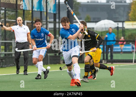 Den Bosch, Niederlande. 03 Nov, 2019. Den Bosch, 03-11-2019, Hoofdklasse Hockey Heren, Seizoen 2019-2020. Veranstaltungsort: HC Den Bosch. Krawatten Ceulemans während des Spiels den Bosch - Kampong. Credit: Pro Schüsse/Alamy leben Nachrichten Stockfoto