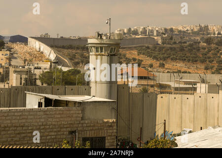 Israelische Sicherheitsmauer, Bethlehem, Westjordanland, Palästina, Israel, Stockfoto