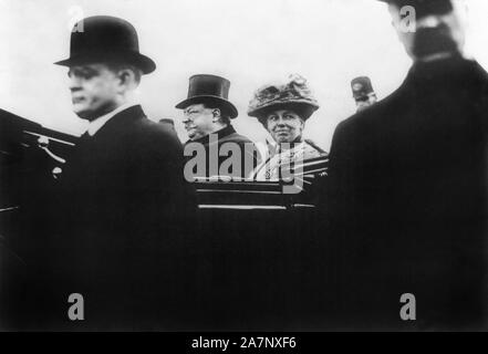 William Howard Taft und Frau Helen Ankunft in U.S. Capitol für Taft Einweihung, Washington D.C, USA, 4. März 1909 Stockfoto