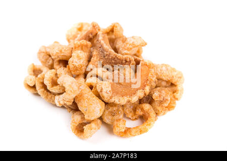 Low carb Schwarte cracklins crunchy salzigen Snack Stockfoto