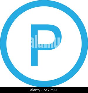 Kein Parkplatz Symbol auf weißem Hintergrund. Flat Style. Verbotsschild für Ihre Web site Design, Logo, App, UI. Verbotsschild parkplatz Symbo Stock Vektor