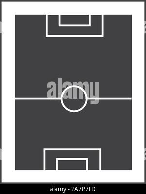Fußballplatz Symbol auf weißem Hintergrund. Fußballplatz unterzeichnen. Flat Style. fußballplatz Zeichen für Ihre Web site Design, Logo, App, UI. Stock Vektor