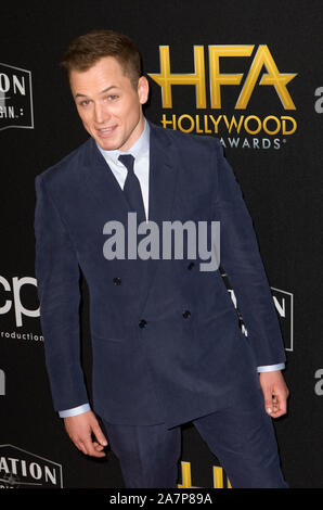 Beverly, Massachusetts, USA. 03 Nov, 2019. Beverly Hills, Ca. 3. November, 2019. Taron Egerton am 2019 Hollywood Film Awards im Beverly Hilton in Beverly Hills, Kalifornien am 3. November 2019. Credit: Tony Forte/Medien Punch/Alamy Live News Credit: MediaPunch Inc/Alamy leben Nachrichten Stockfoto