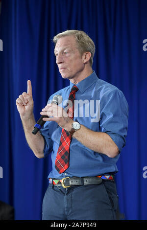 Las Vegas, NV, USA. 03 Nov, 2019. Hoffnungsvolles Tom Steyer hosts ein Rathaus style Meet and Greet am Städtischen Handelskammer in Las Vegas, Nevada am November 03, 2019. Credit: Damairs Carter/Medien Punch/Alamy leben Nachrichten Stockfoto