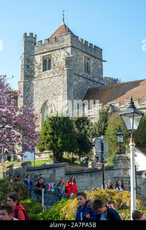 St Clement's Kirche, Hastings Altstadt, Frühling, East Sussex, Großbritannien Stockfoto