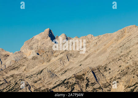 Jalovec Berg in seiner ganzen Herrlichkeit Stockfoto