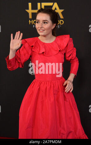 Beverly Hills, Vereinigte Staaten. 03 Nov, 2019. Schauspielerin Kaitlyn Dever kommt für die 23. jährlichen Hollywood Film Awards in Beverly Hills, Kalifornien am Sonntag, 3. November 2019. Foto von Jim Ruymen/UPI Quelle: UPI/Alamy leben Nachrichten Stockfoto