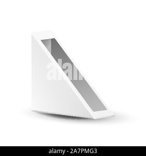 Box für Street Food Dreieck Sandwiches Vektor Stock Vektor