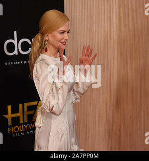 Beverly Hills, Vereinigte Staaten. 03 Nov, 2019. Schauspielerin Nicole Kidman kommt für die 23. jährlichen Hollywood Film Awards in Beverly Hills, Kalifornien am Sonntag, 3. November 2019. Foto von Jim Ruymen/UPI Quelle: UPI/Alamy leben Nachrichten Stockfoto