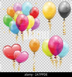 Set Helium Luftballons Stock Vektor